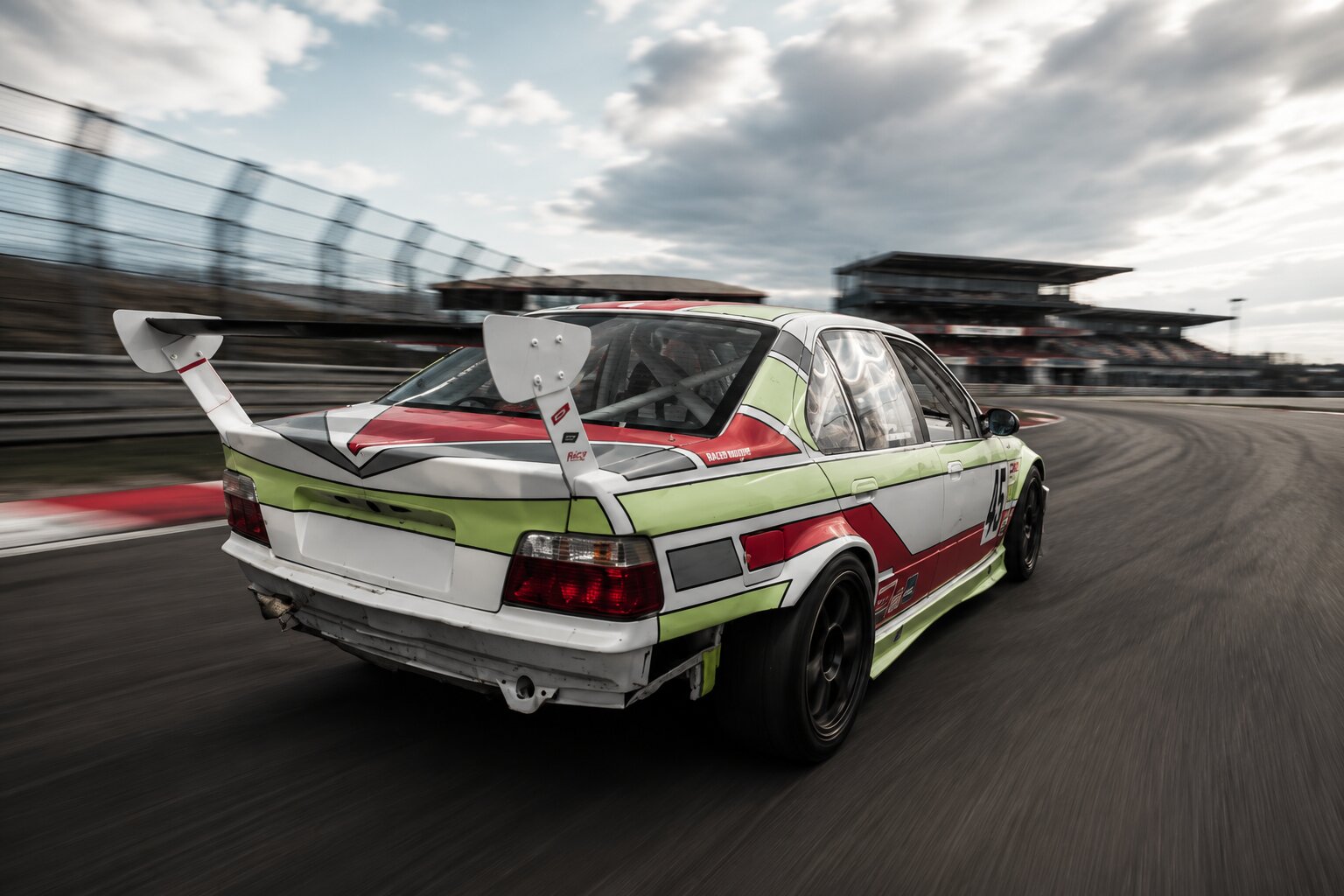 Race-prepared BMW M3 on track near La Plata, Buenos Aires, Argentina