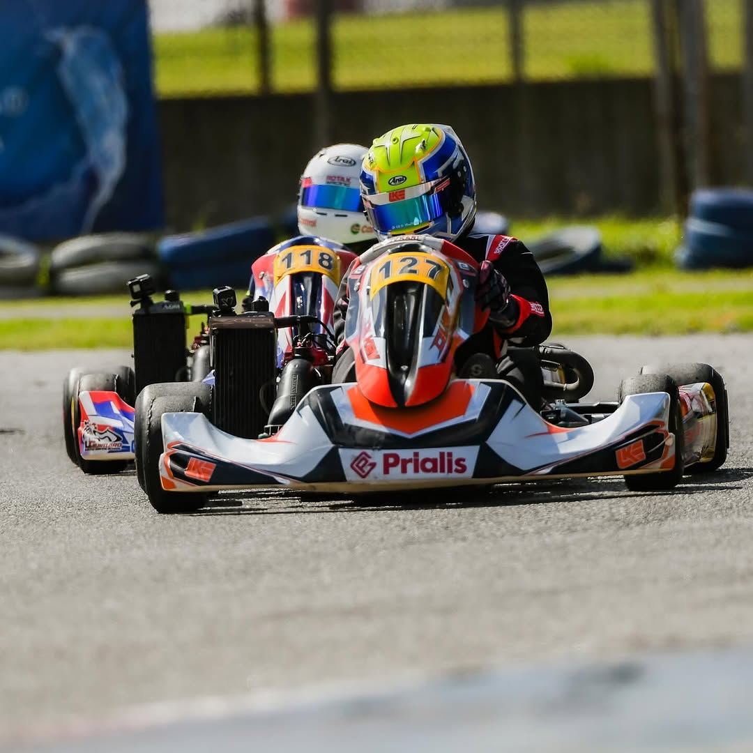 Rotax kart on track